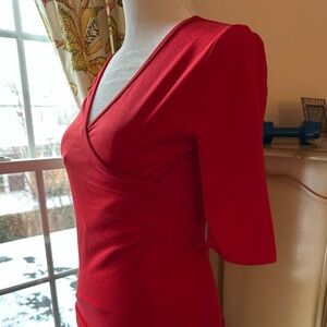 Kira Grace cherry red short sleeve wrap top size S